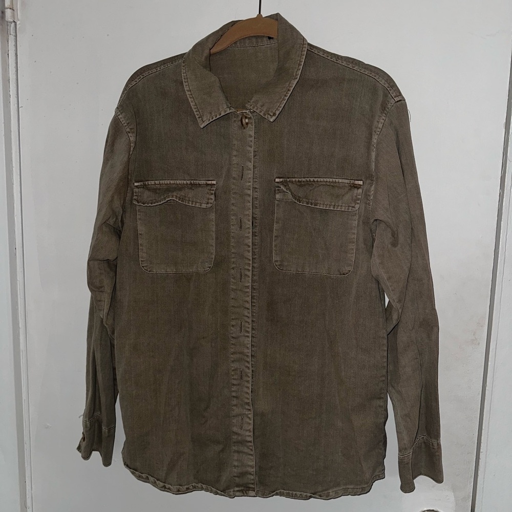 Grey Button-Up Shirt